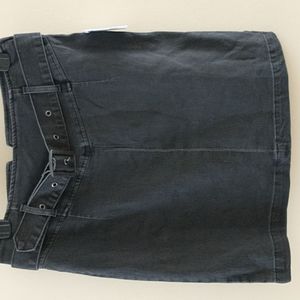 Free People Pencil Mini Skirt Worn Black Sz 10